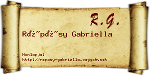 Répásy Gabriella névjegykártya